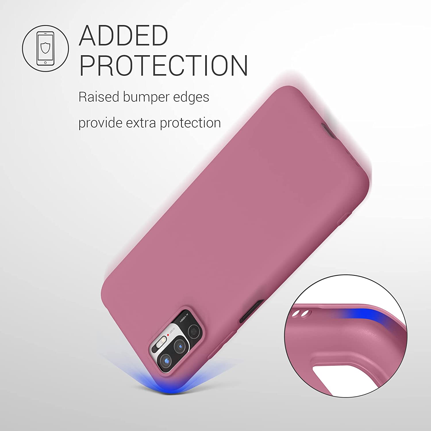 KW Xiaomi Redmi Note 10 5G Θήκη Σιλικόνης TPU - Dark Rose - 54947.167