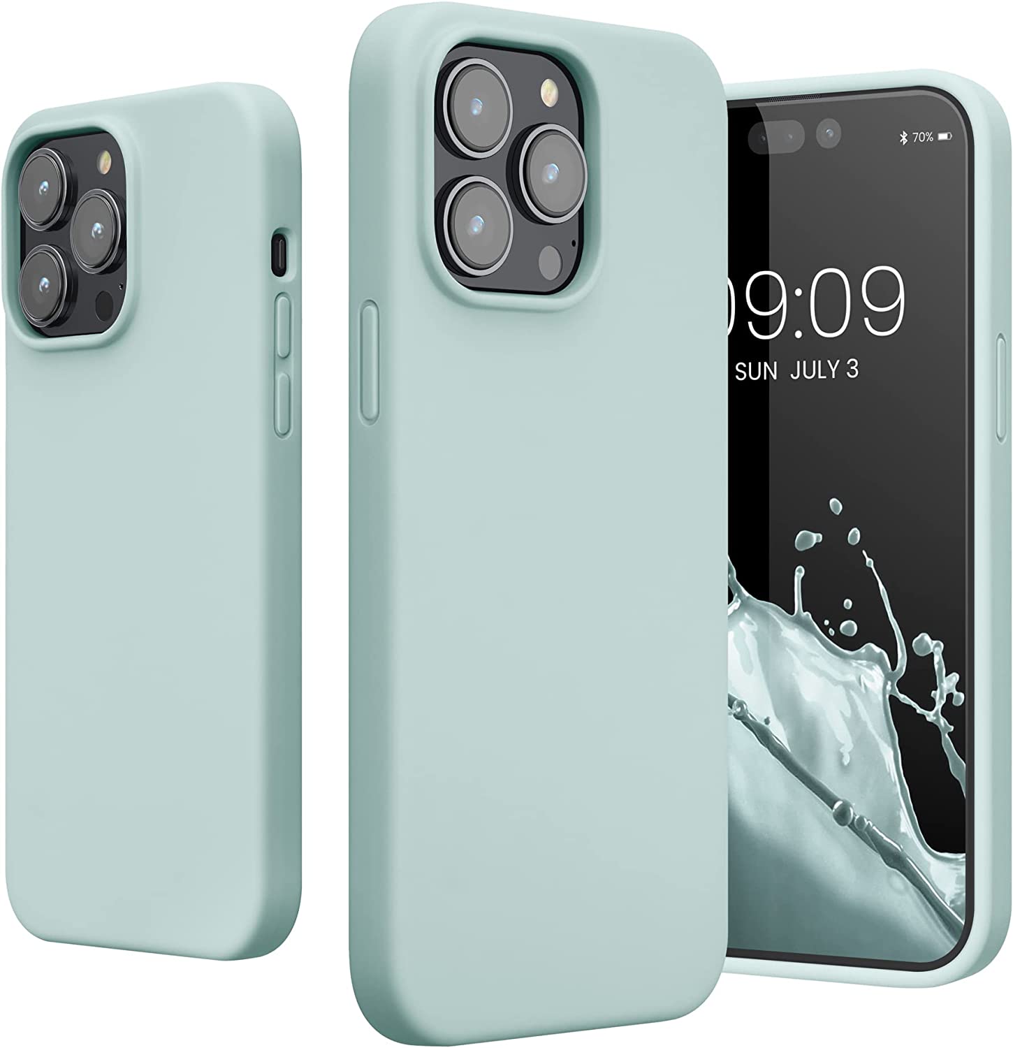 KW iPhone 14 Pro Max Θήκη Σιλικόνης Rubberized TPU - Cool Mint - 59074.200
