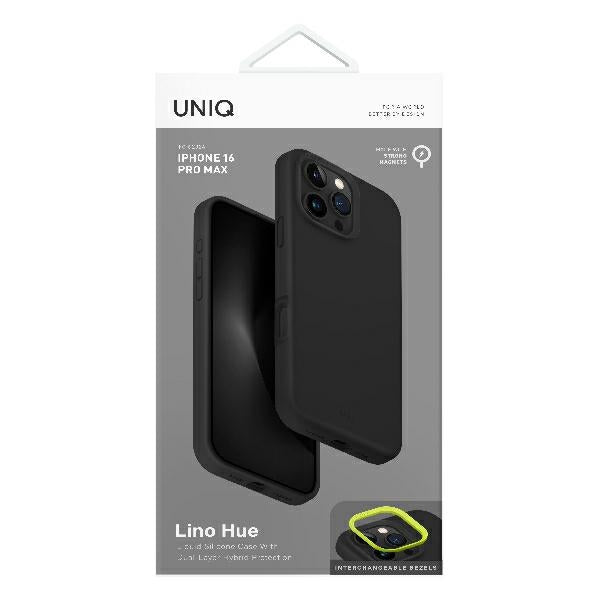 Uniq iPhone 16 Pro Max Lino Hue Magclick Θήκη Σιλικόνης με MagSafe - Charcoal Grey
