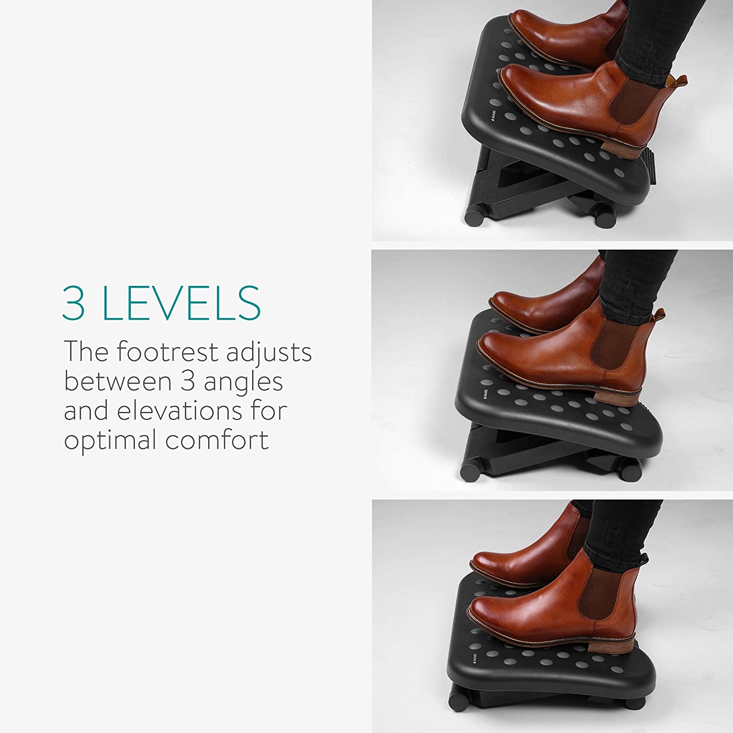 Navaris Ρυθμιζόμενο Υποπόδιο Γραφείου - Black - 43040.19