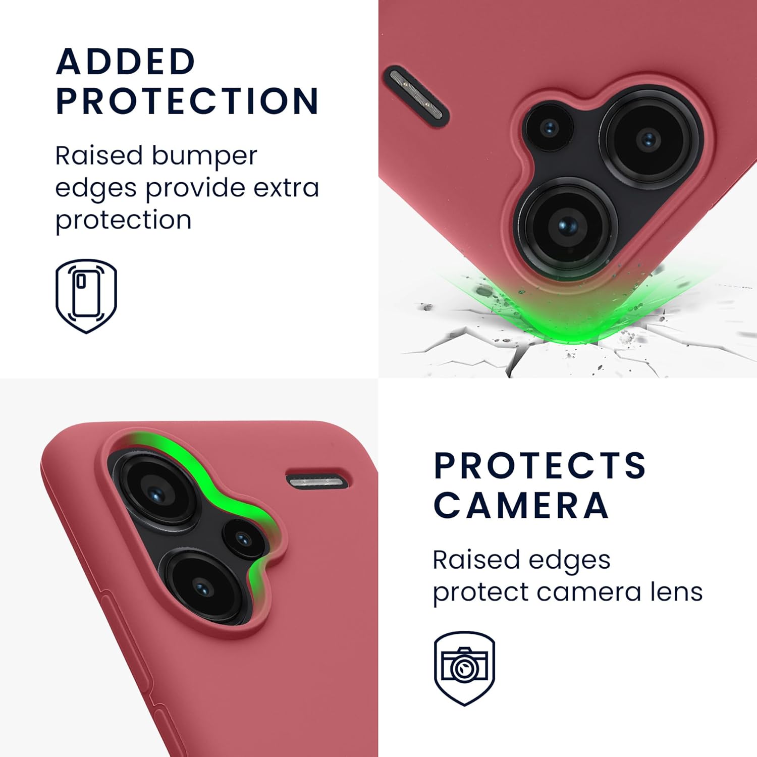 KW Xiaomi Redmi Note 13 Pro+ 5G Θήκη Σιλικόνης Rubberized TPU - Dark Rose