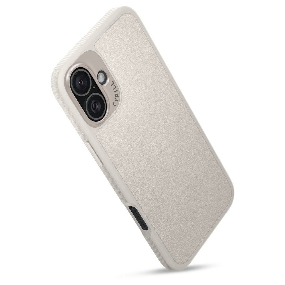Spigen Cyrill iPhone 16 Kajuk Mag Θήκη με Επένδυση Συνθετικού Δέρματος και MagSafe - Cream