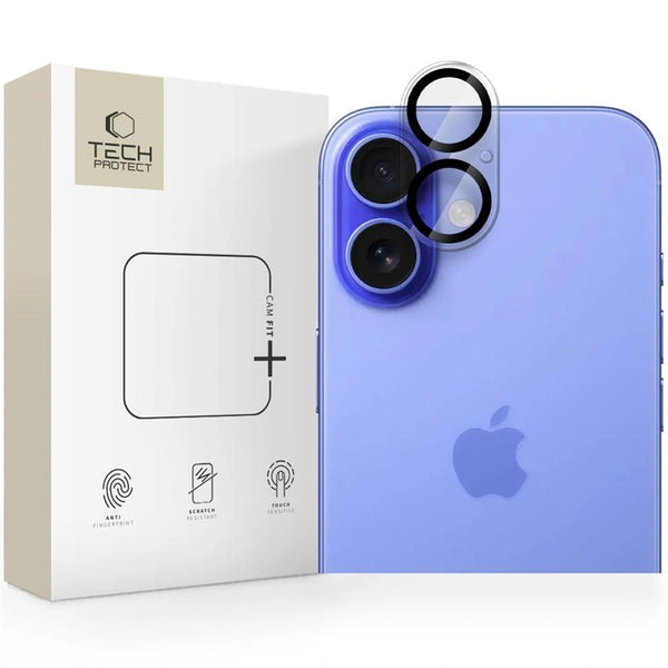 Tech-Protect iPhone 16 / 16 Plus Cam Fit+ Αντιχαρακτικό Γυαλί για την Κάμερα - Διάφανο