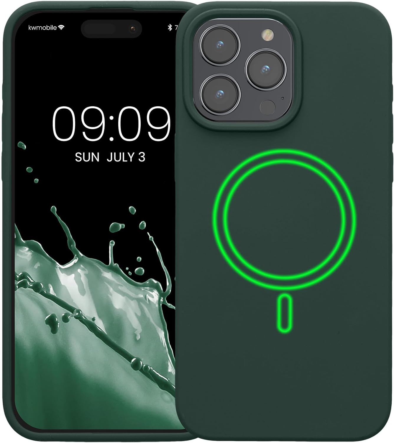 KW iPhone 15 Pro Max Θήκη Σιλικόνης Rubber TPU με MagSafe - Moss Green