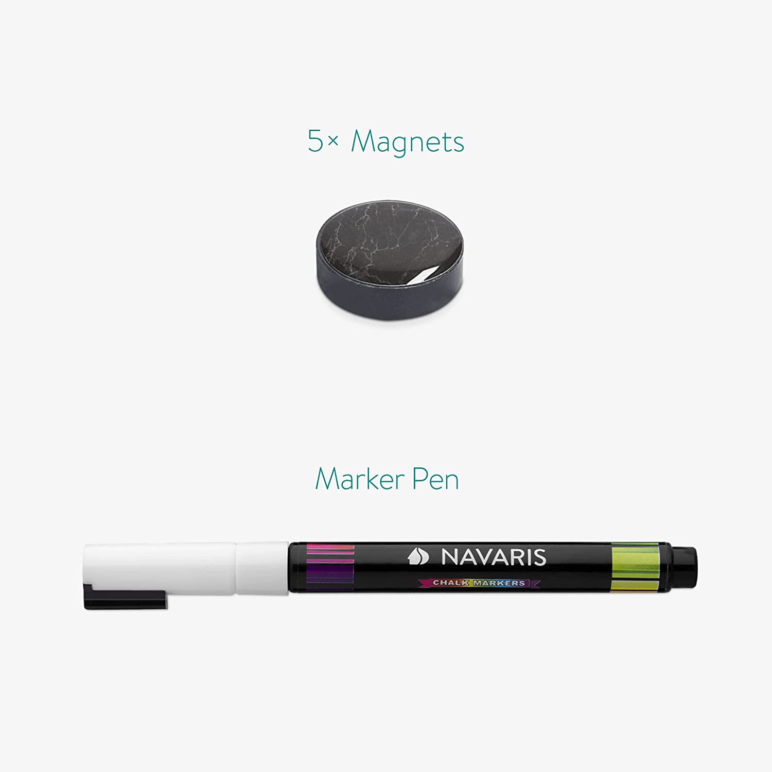 Navaris Μαγνητικός Πίνακας Ανακοινώσεων - 60 x 40 cm - Dark Bricks - 45365.17