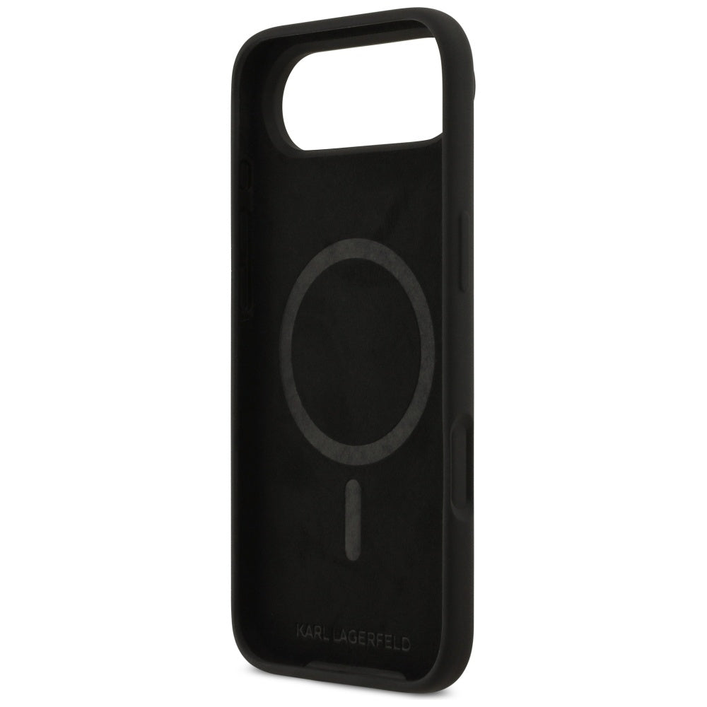 Karl Lagerfeld iPhone Air - Silicone Karl and Choupette Ring MagSafe Θήκη Σιλικόνης - Black - KLHMP17MSCMKCRHK