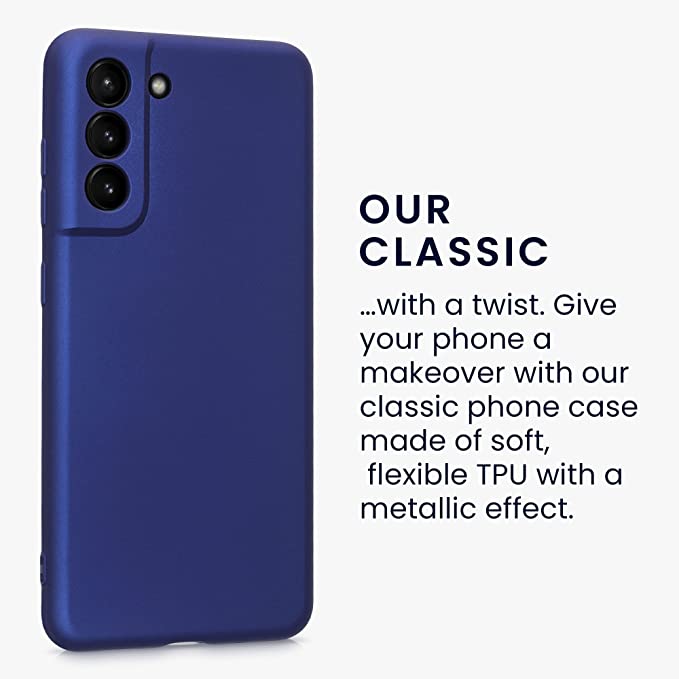 KW Samsung Galaxy S21 FE Θήκη Σιλικόνης - Metallic Blue - 55485.64