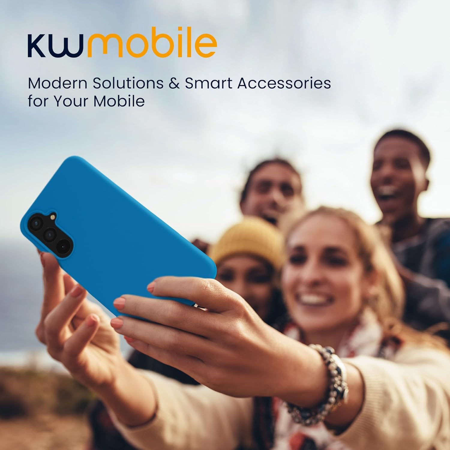 KW Samsung Galaxy A55 5G Θήκη Σιλικόνης Rubberized TPU - Caribbean Blue