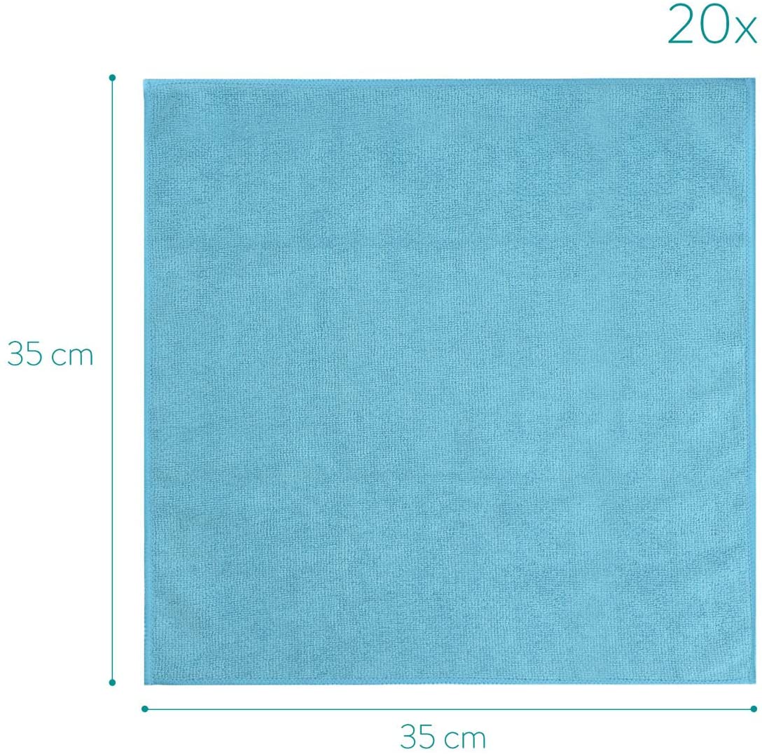 Navaris 20x Microfiber Cleaning Cloth Pack - Σετ 20 Πετσέτες - Multicolor - 46322.02