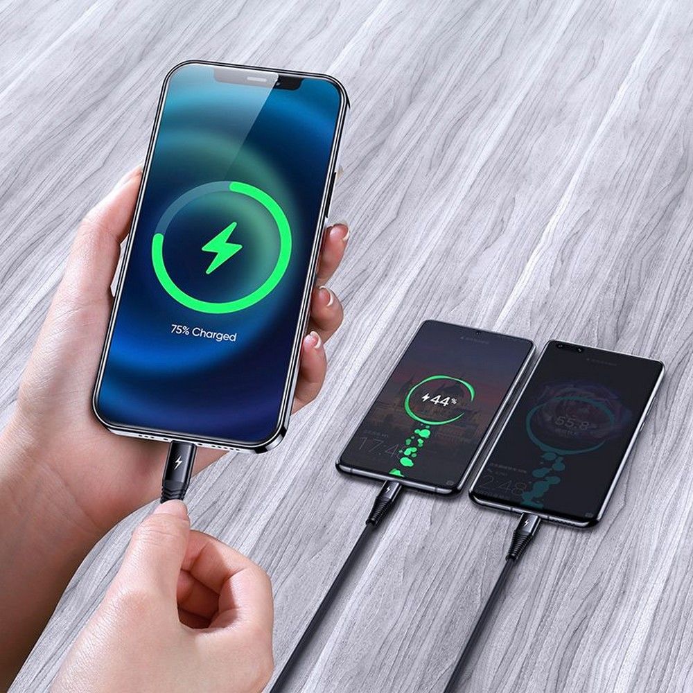 Joyroom 3-in-1 Καλώδιο Φόρτισης 3A 1.2m - Black - S-1230G4