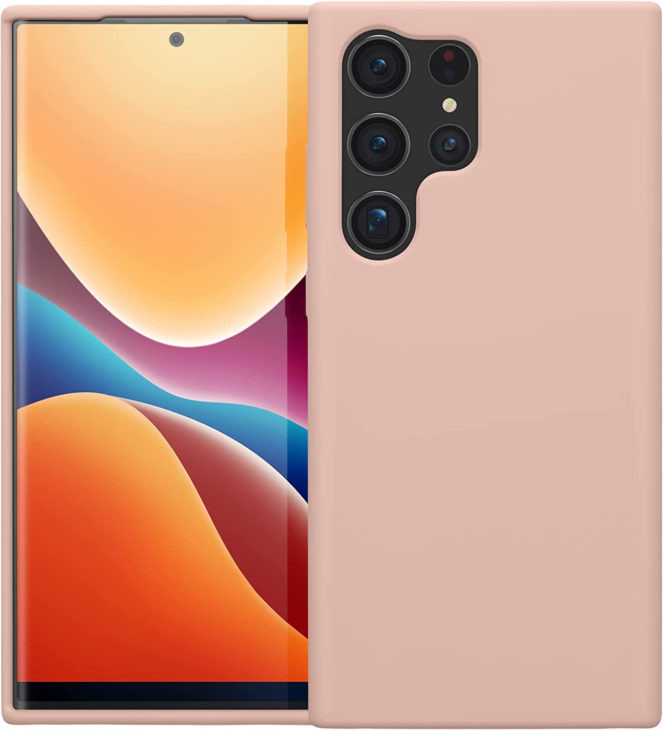 KW Samsung Galaxy S23 Ultra Θήκη Σιλικόνης Rubberized TPU - Dusky Pink - 60275.52