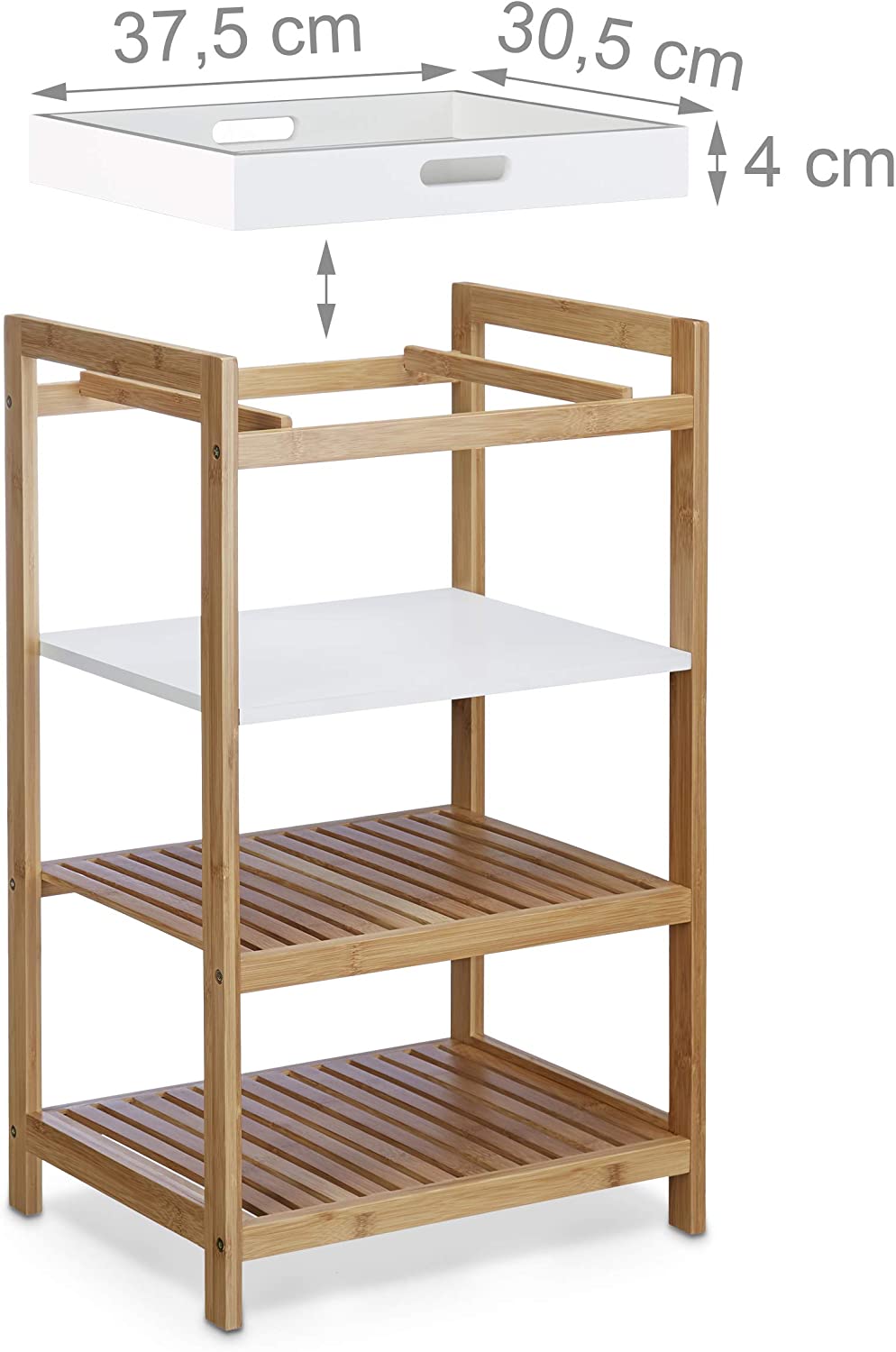 Relaxdays Ράφι Κουζίνας / Μπάνιου - Natural - 4052025202750