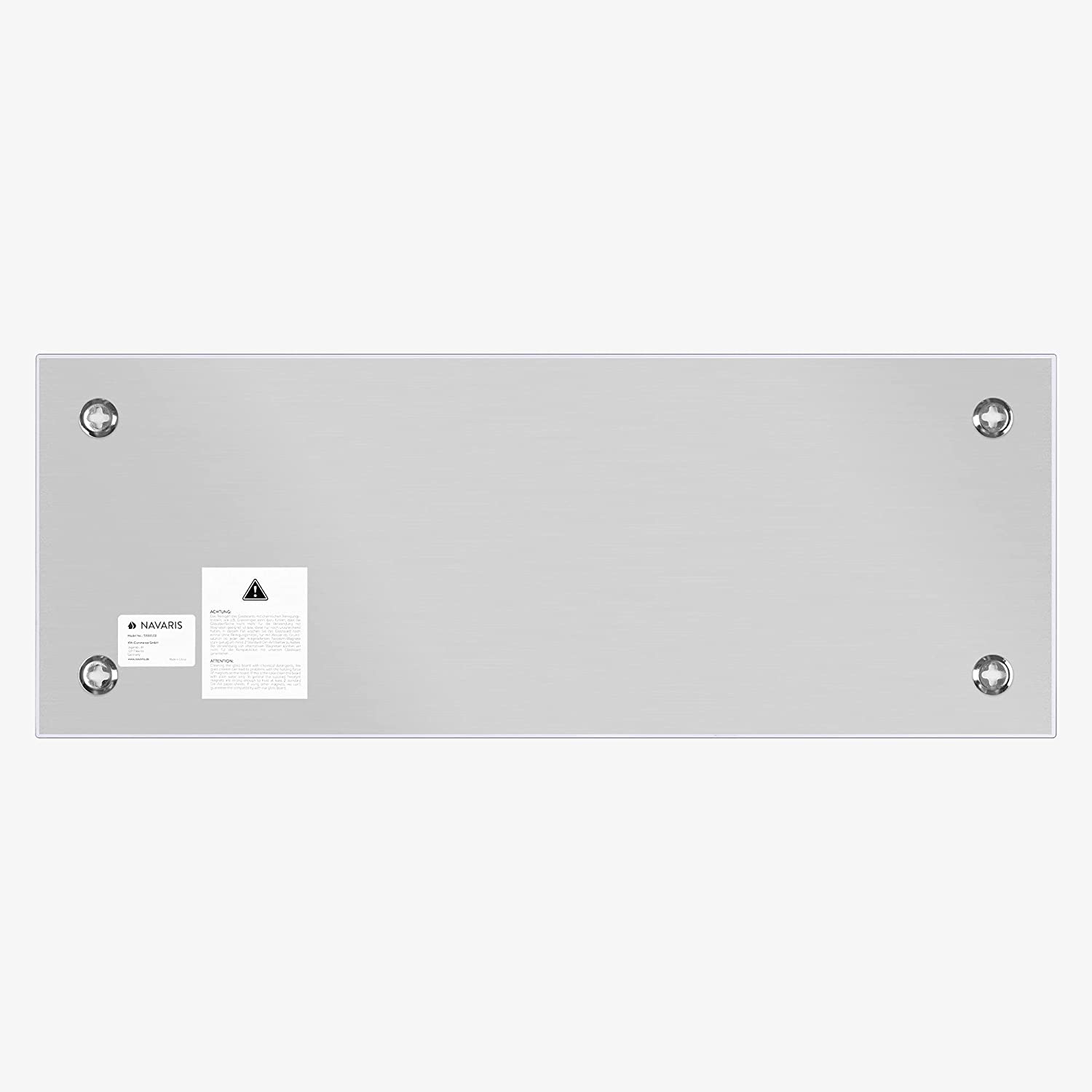 Navaris Μαγνητικός Γυάλινος Πίνακας - 80 x 30cm - Black - 53031.03