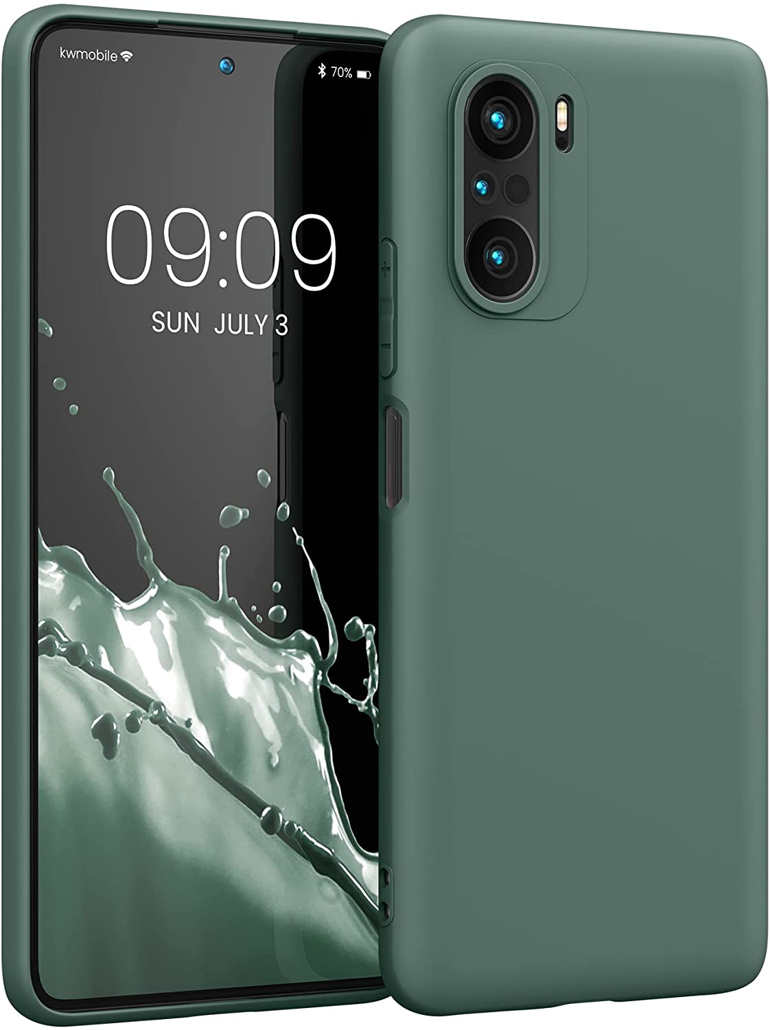 KW Xiaomi Poco F3 / Mi 11i Θήκη Σιλικόνης TPU - Blue Green - 57026.171