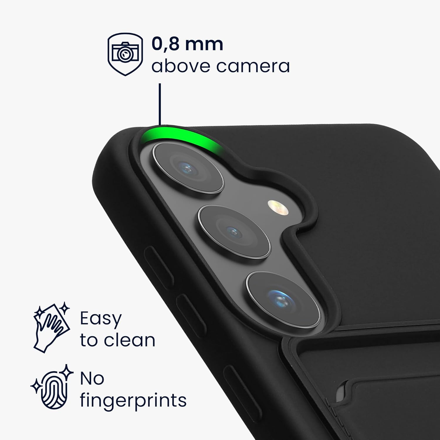 KW Samsung Galaxy S24 Θήκη Σιλικόνης TPU με Υποδοχή για Κάρτα - Black