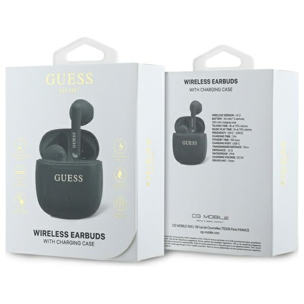 Guess Printed Classic Logo - Bluetooth 5.3 - Ασύρματα ακουστικά για Κλήσεις / Μουσική - Black