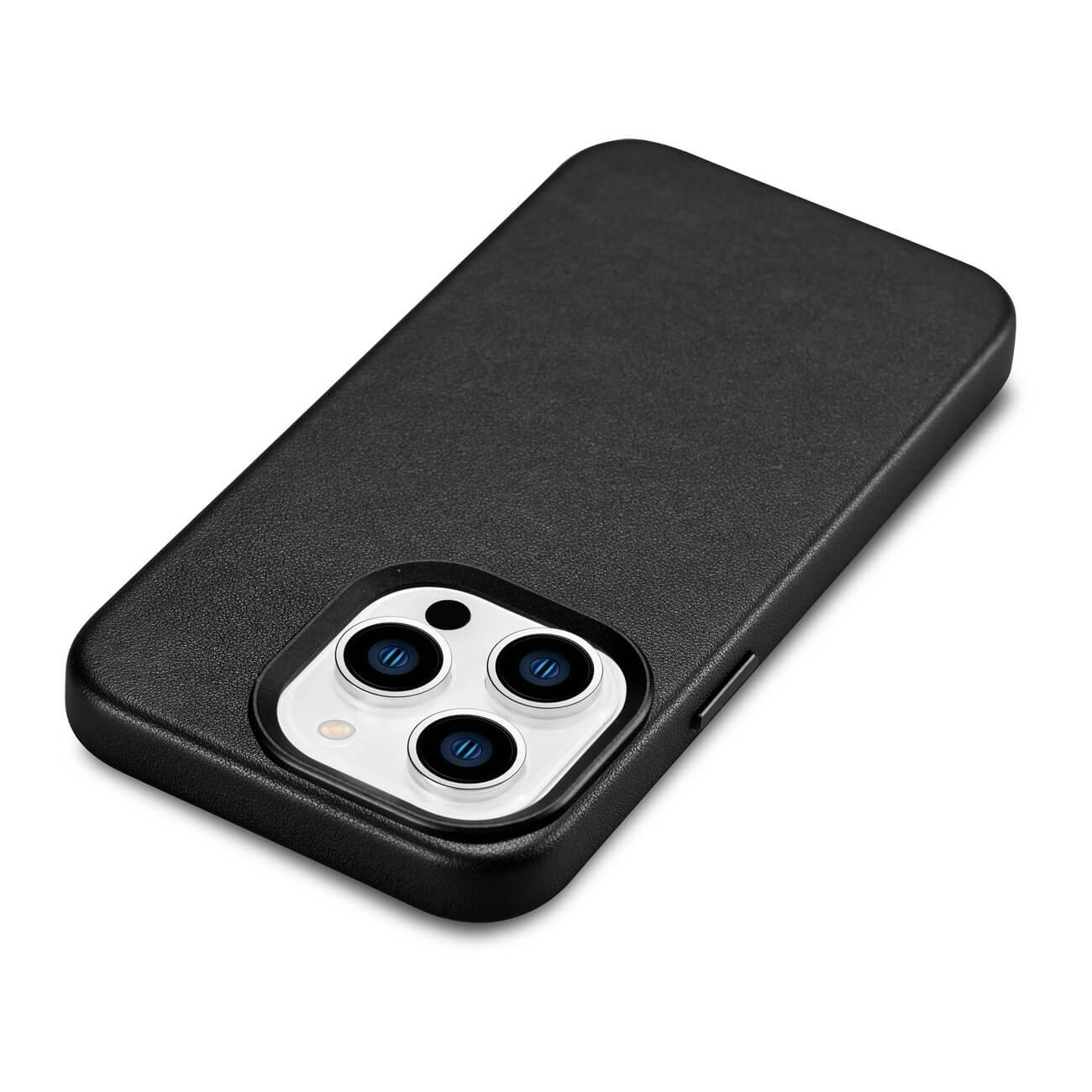 iCarer iPhone 14 Pro Max Cowhide Leather Θήκη από Γνήσιο Δέρμα με MagSafe - Black