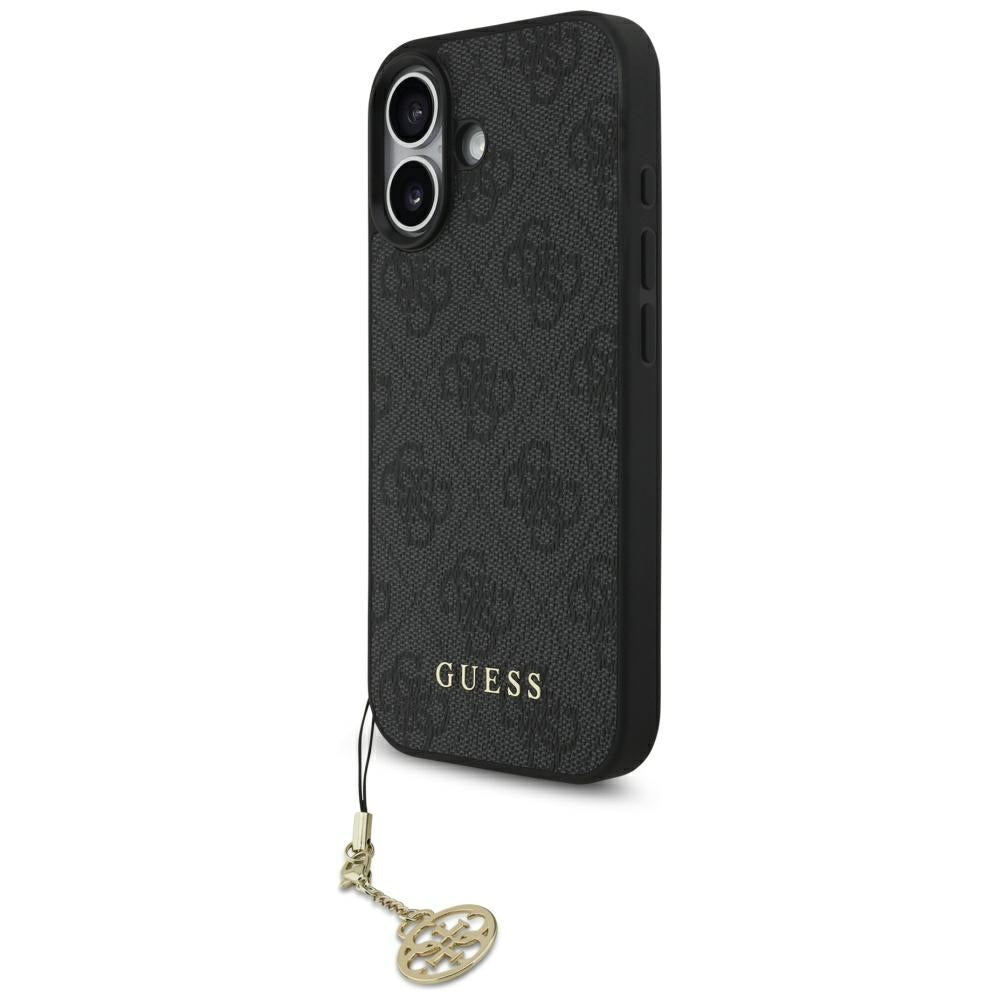 Guess iPhone 17 - 4G Charms Collection MagSafe - Θήκη με Επένδυση Συνθετικού Δέρματος - Black - GUHMP17SGF4GCK