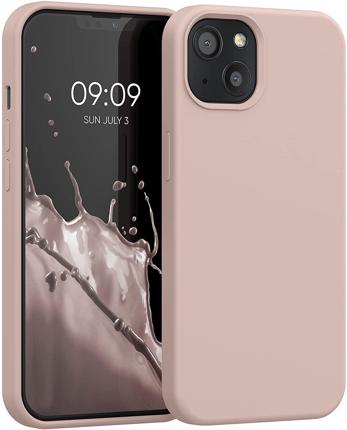 KW iPhone 13 Θήκη Σιλικόνης Rubberized TPU - Dusty Pink - 55878.10