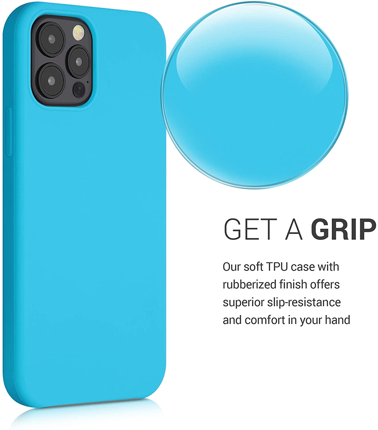 KW iPhone 12 / iPhone 12 Pro Θήκη Σιλικόνης Rubber TPU - Ice Blue - 52641.205