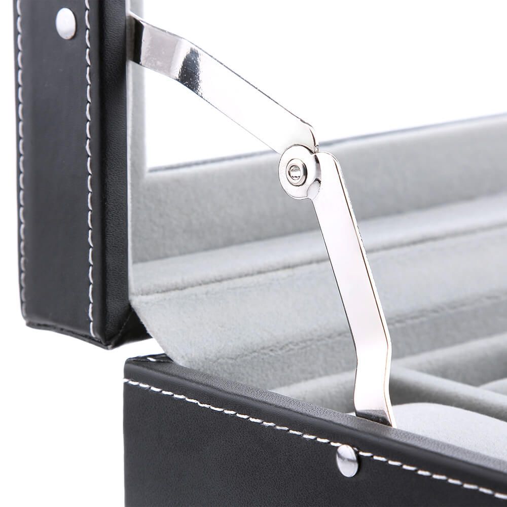 Songmics Κουτί Αποθήκευσης 2 Επιπέδων για 20 Ρολόγια - Black / Grey - JWB020