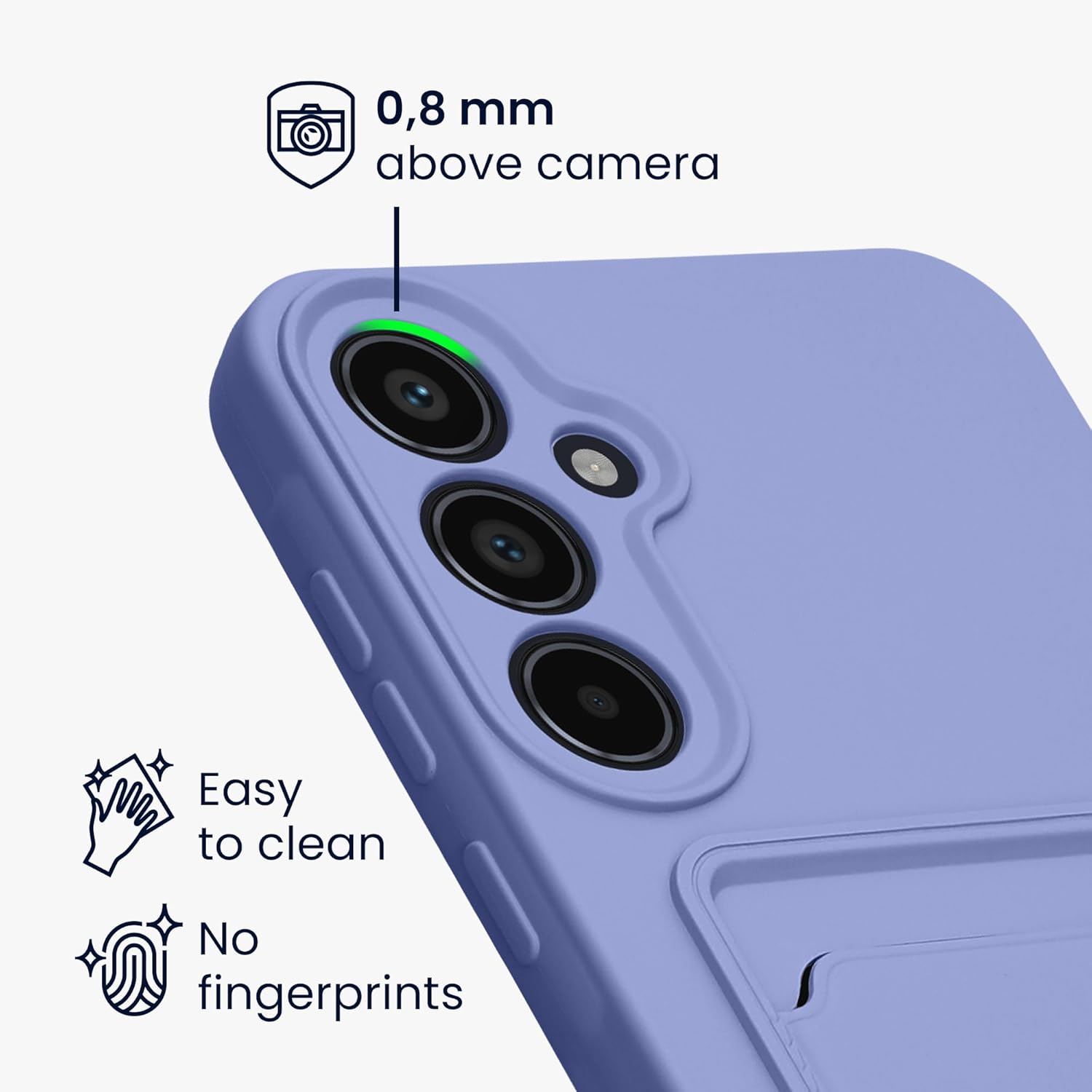 KW Samsung Galaxy A55 5G Θήκη Σιλικόνης TPU με Υποδοχή για Κάρτα - Lavender