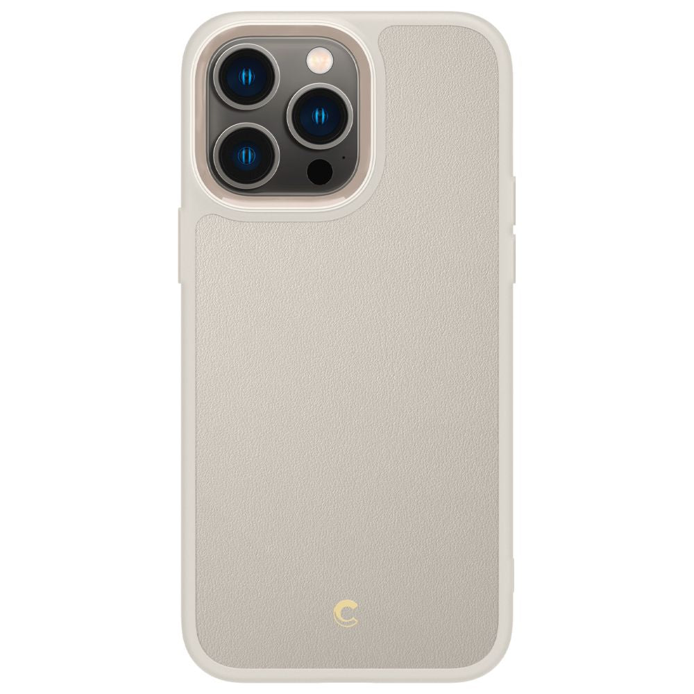 Spigen Cyrill iPhone 14 Pro Kajuk Mag Θήκη με Επένδυση Συνθετικού Δέρματος και MagSafe - Cream