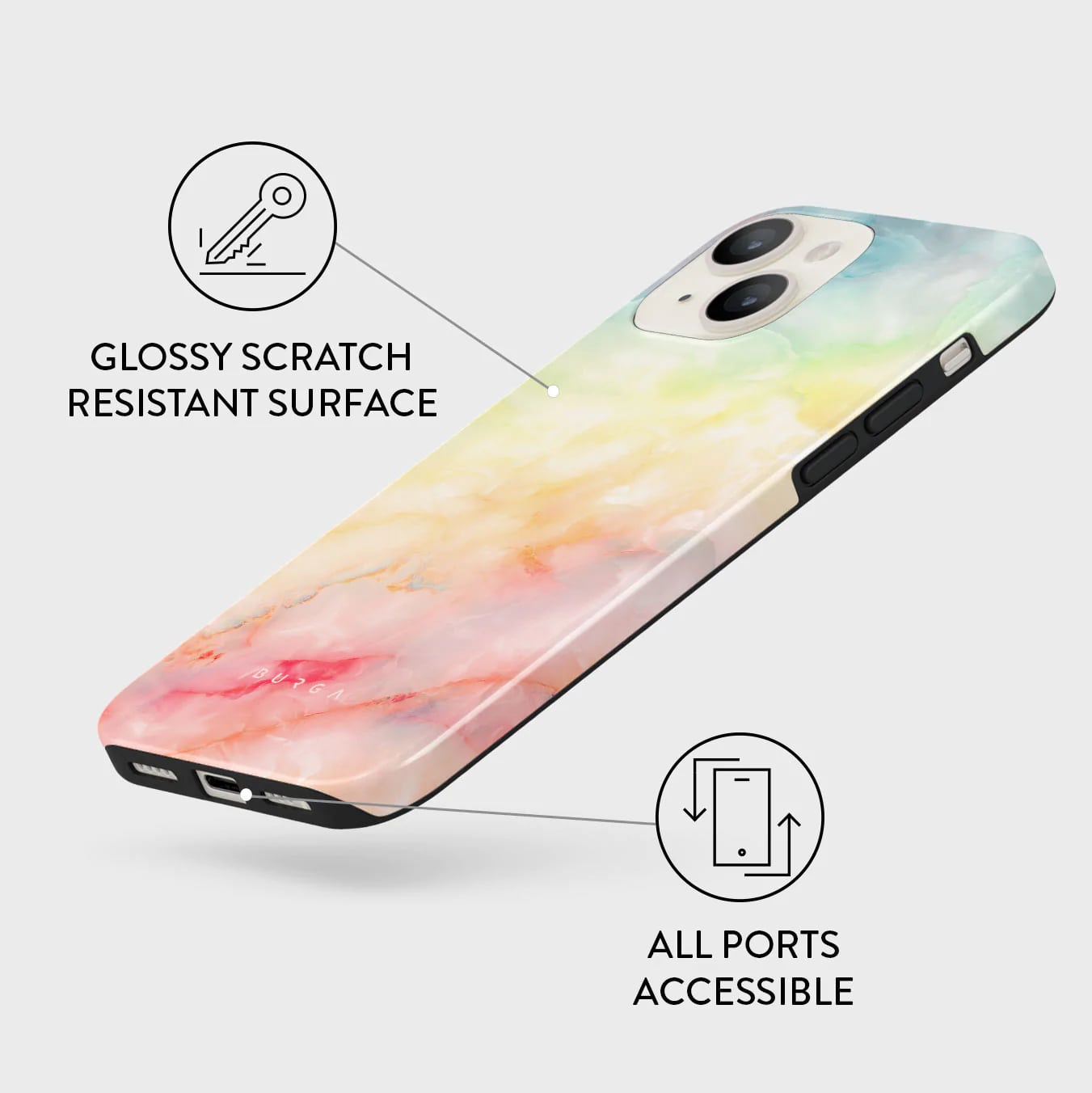 Burga iPhone 14 Plus Fashion Tough Σκληρή Θήκη - New Flame