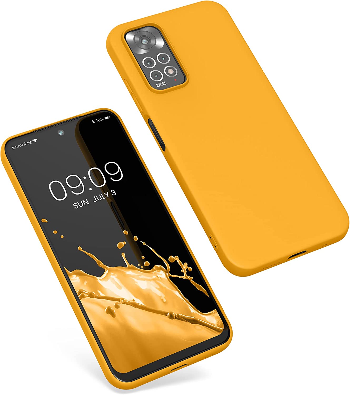 KW Xiaomi Redmi Note 11 / Redmi Note 11S Θήκη Σιλικόνης TPU - Saffron Yellow - 57368.180