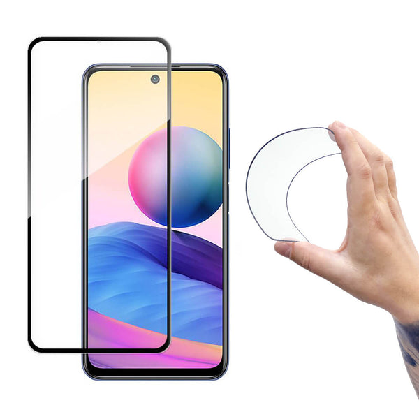 Wozinsky Xiaomi Redmi Note 10 5G / Poco M3 Pro 5G 9H Flexi Nano Full Screen Tempered Glass Αντιχαρακτικό Γυαλί Οθόνης - Black