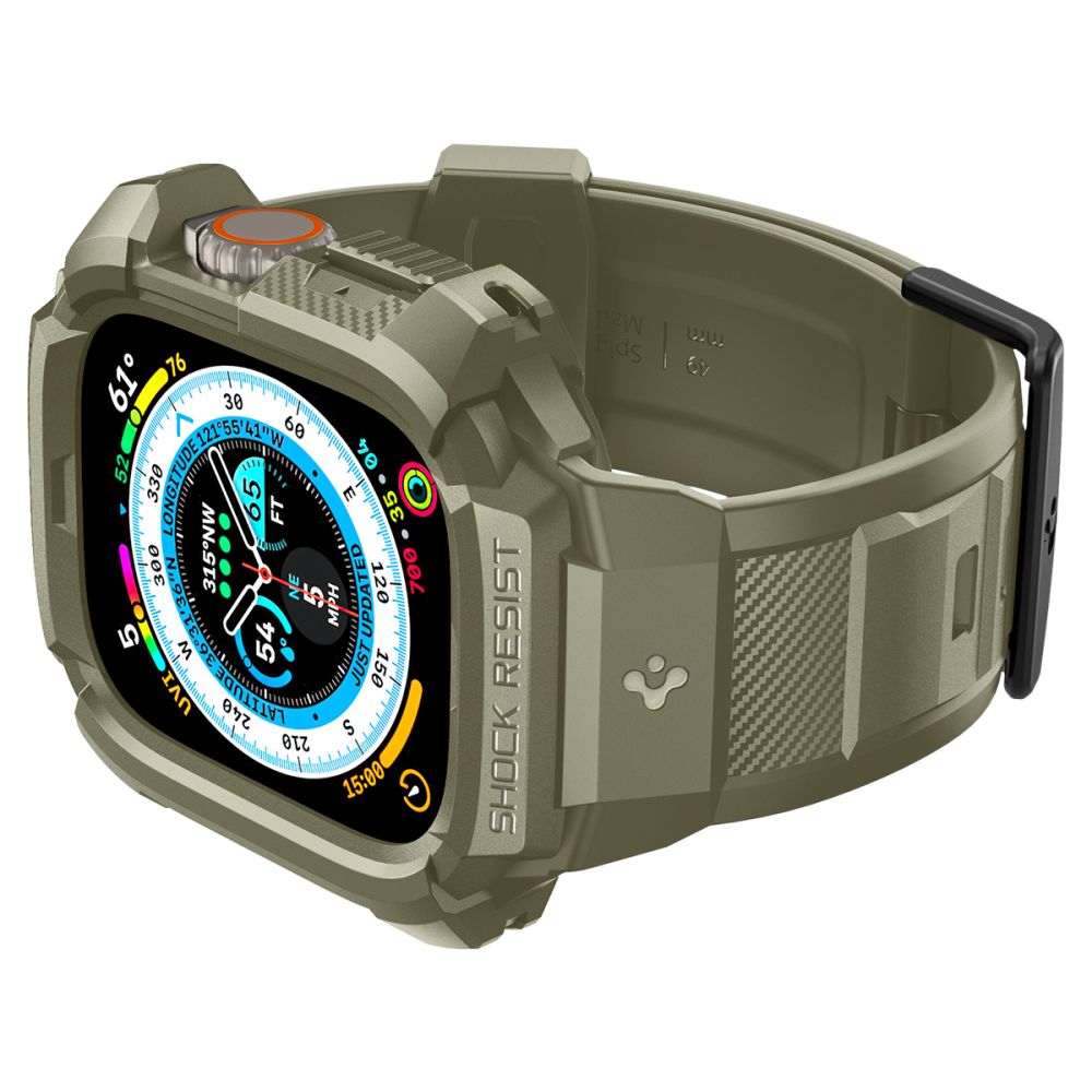 Spigen Λουράκι Apple Watch Ultra (1/2/3) - 49mm Rugged Armor Pro - Vintage Khaki