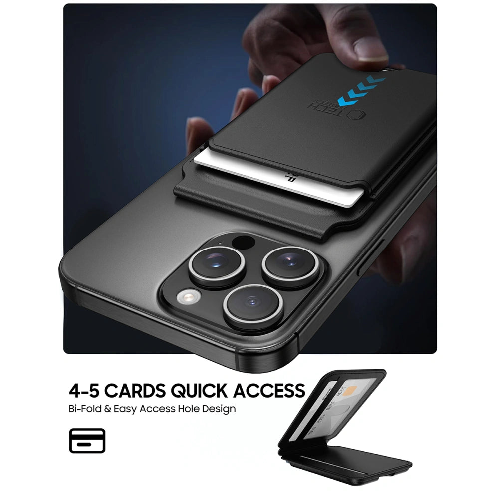Tech-Protect MagWallet Stand MagSafe - Universal Μαγνητική Θήκη Καρτών / Σταντ - Black