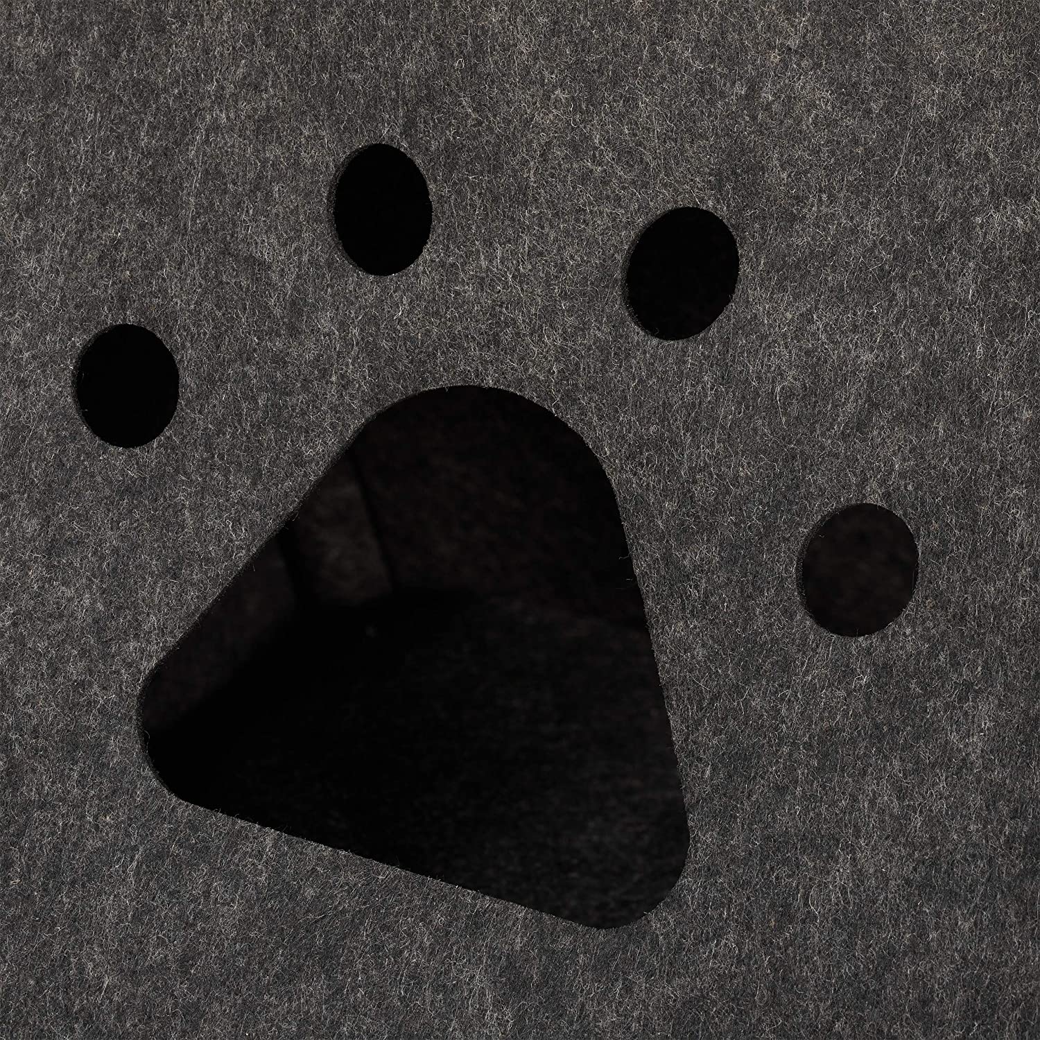 Relaxdays Σκηνή σε Στυλ Τeepee από Τσόχα για Γάτες και Σκύλους - 70,5 x 59,5 x 59 cm - Dark Grey - 4052025913519