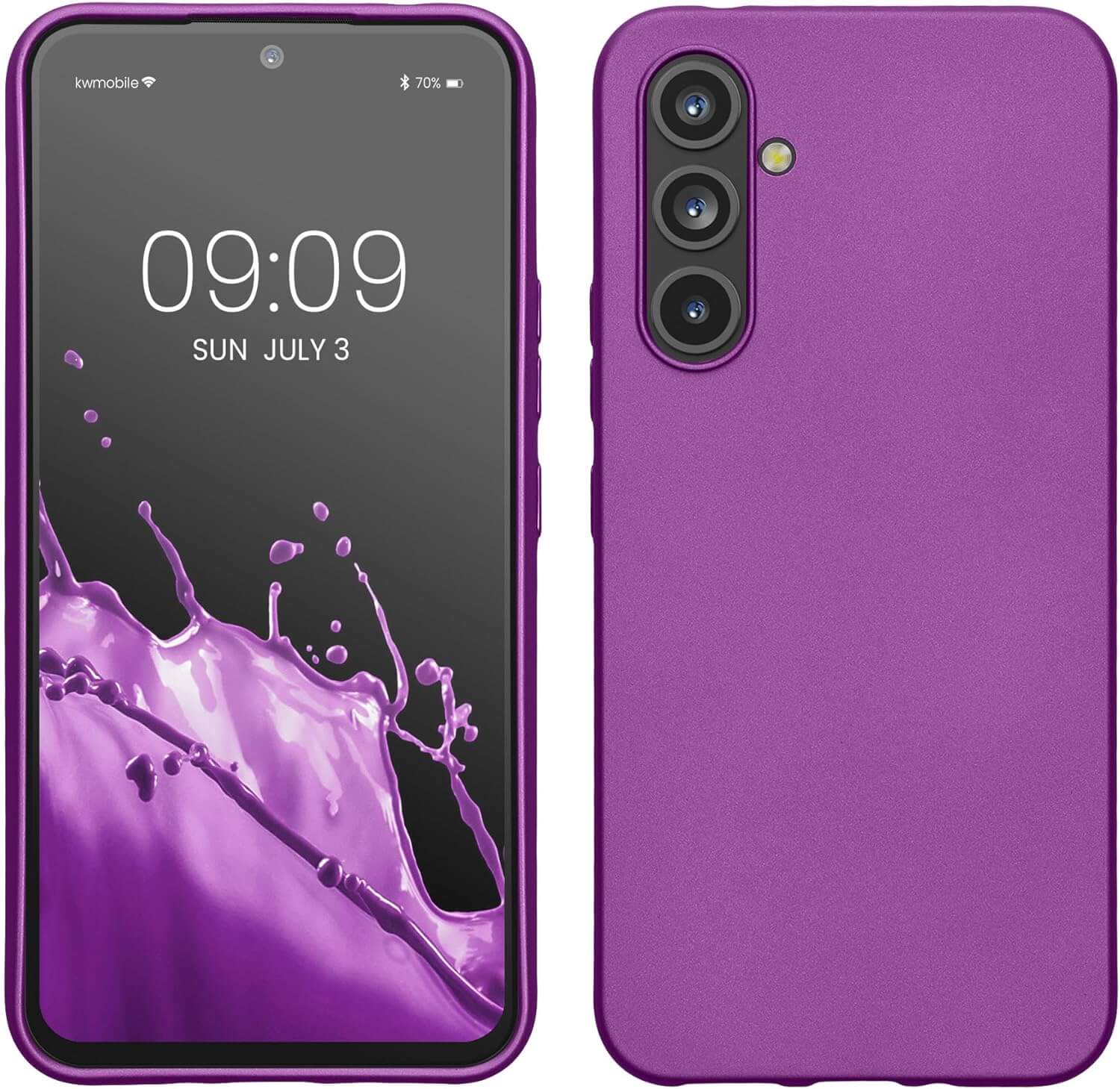 KW Samsung Galaxy A54 5G Θήκη Σιλικόνης TPU - Metallic Purple - 60797.240