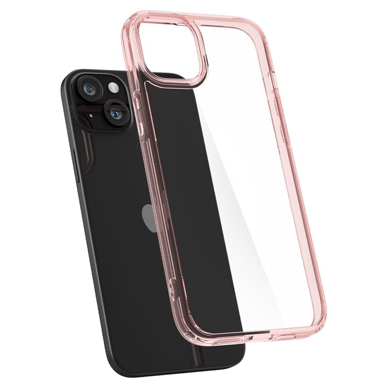 Spigen iPhone 15 Ultra Hybrid Σκληρή Θήκη με Πλαίσιο Σιλικόνης - Rose Crystal