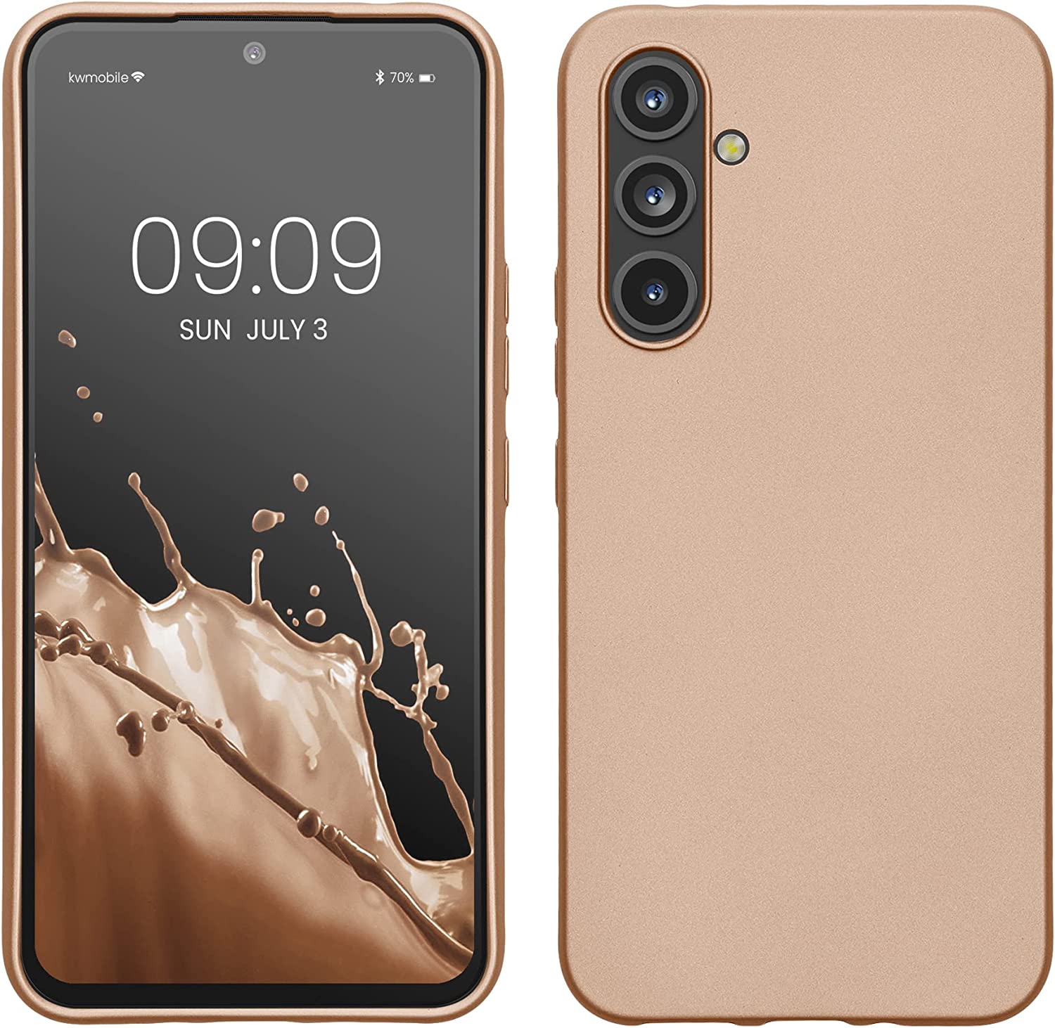 KW Samsung Galaxy A54 5G Θήκη Σιλικόνης TPU - Metallic Gold - 60797.66