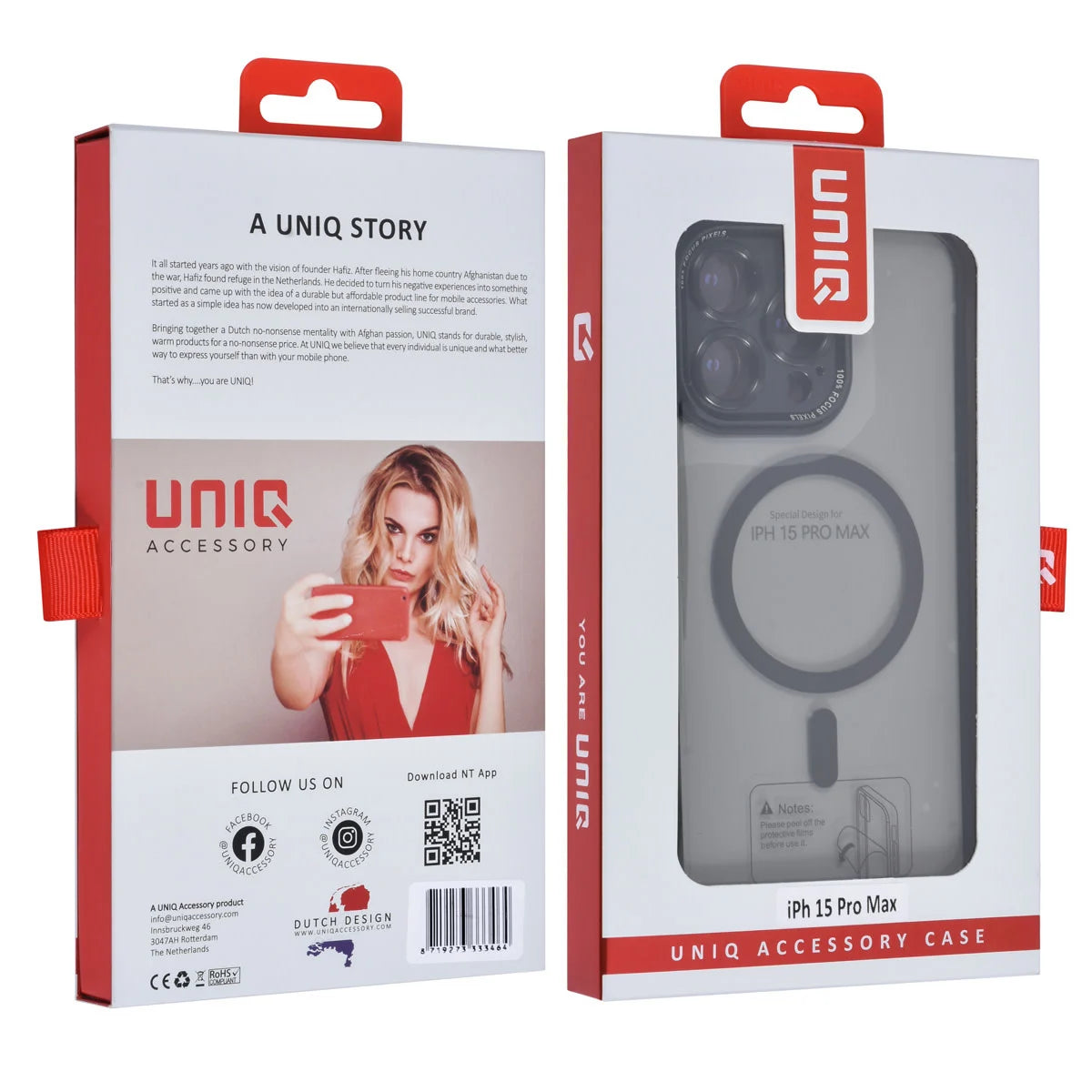 Tuniq iPhone 15 Pro Max - MagSafe Σκληρή Θήκη με Πλαίσιο Σιλικόνης - Μαύρο Ματ