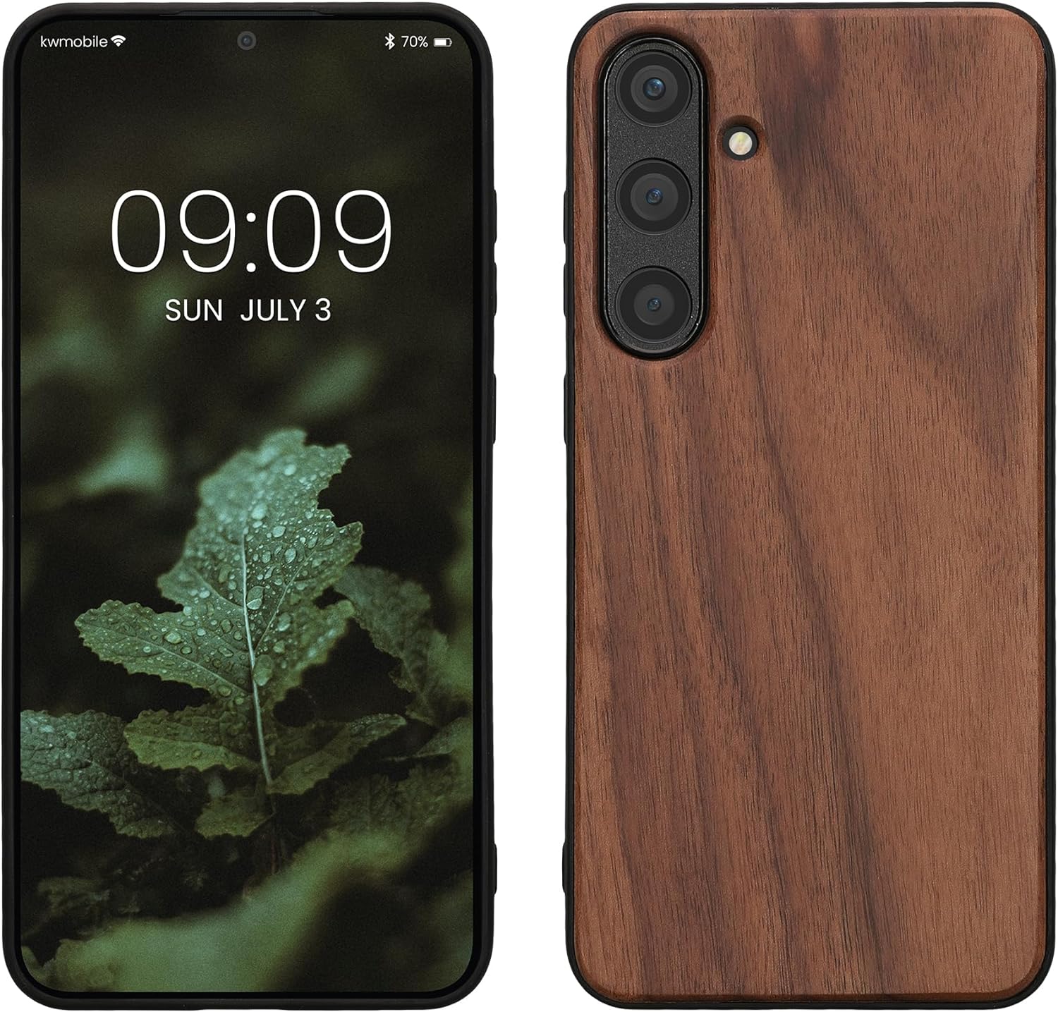 KW Samsung Galaxy S24+ Θήκη από Φυσικό Ξύλο - Dark Brown