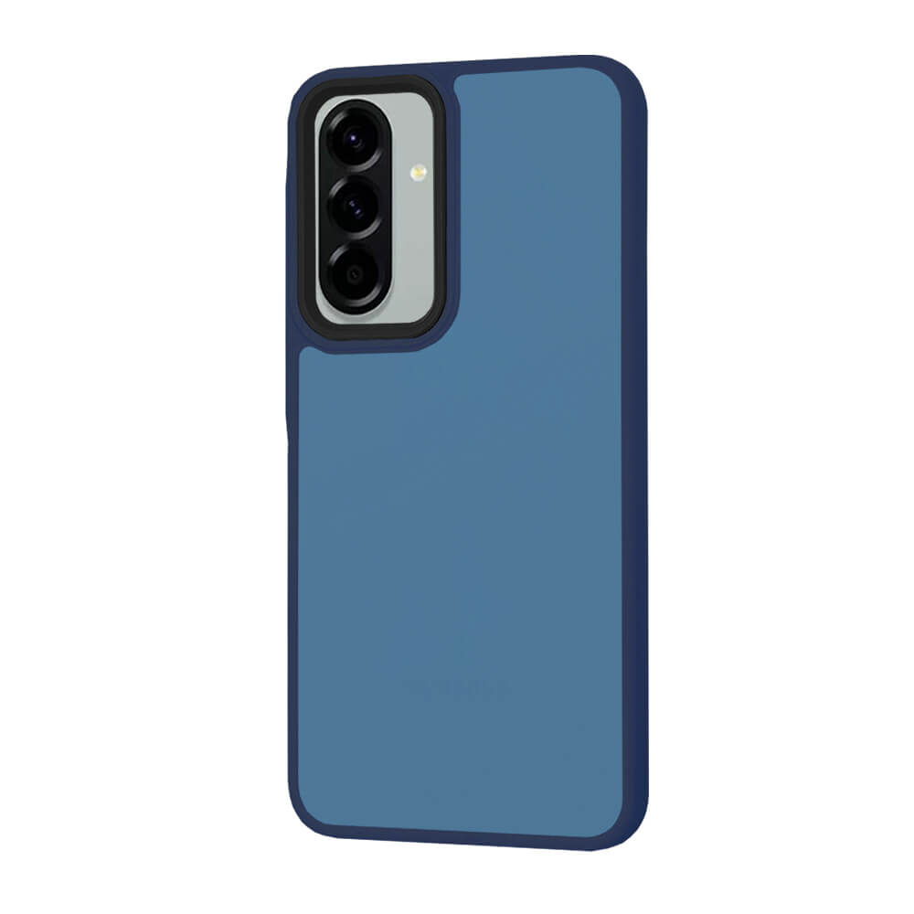 Techsuit Samsung Galaxy A56 5G - HaloFrost Series - Σκληρή Θήκη με Πλαίσιο Σιλικόνης - Deep Blue