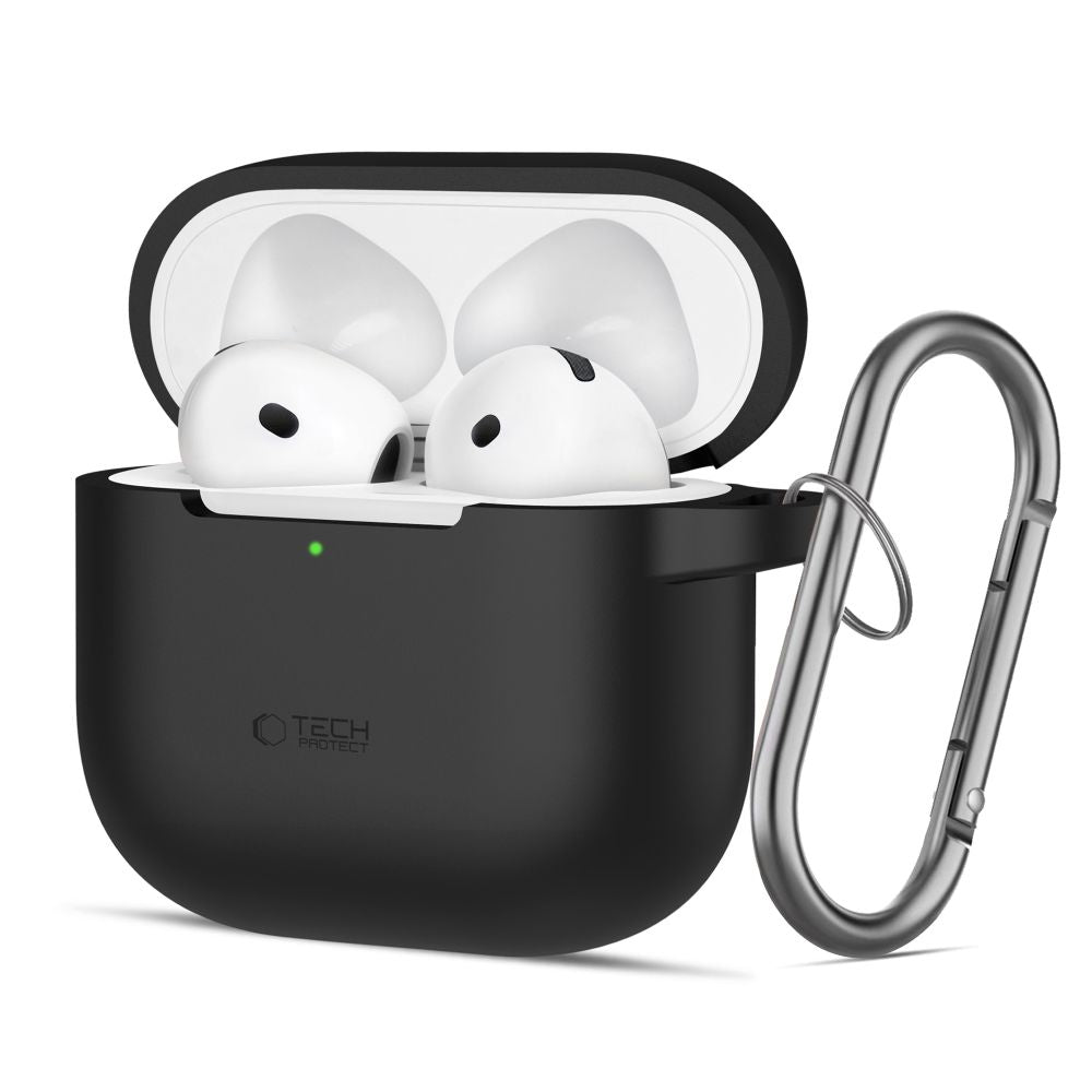 Tech-Protect AirPods 4 Θήκη Σιλικόνης - Silicone Hook - Black