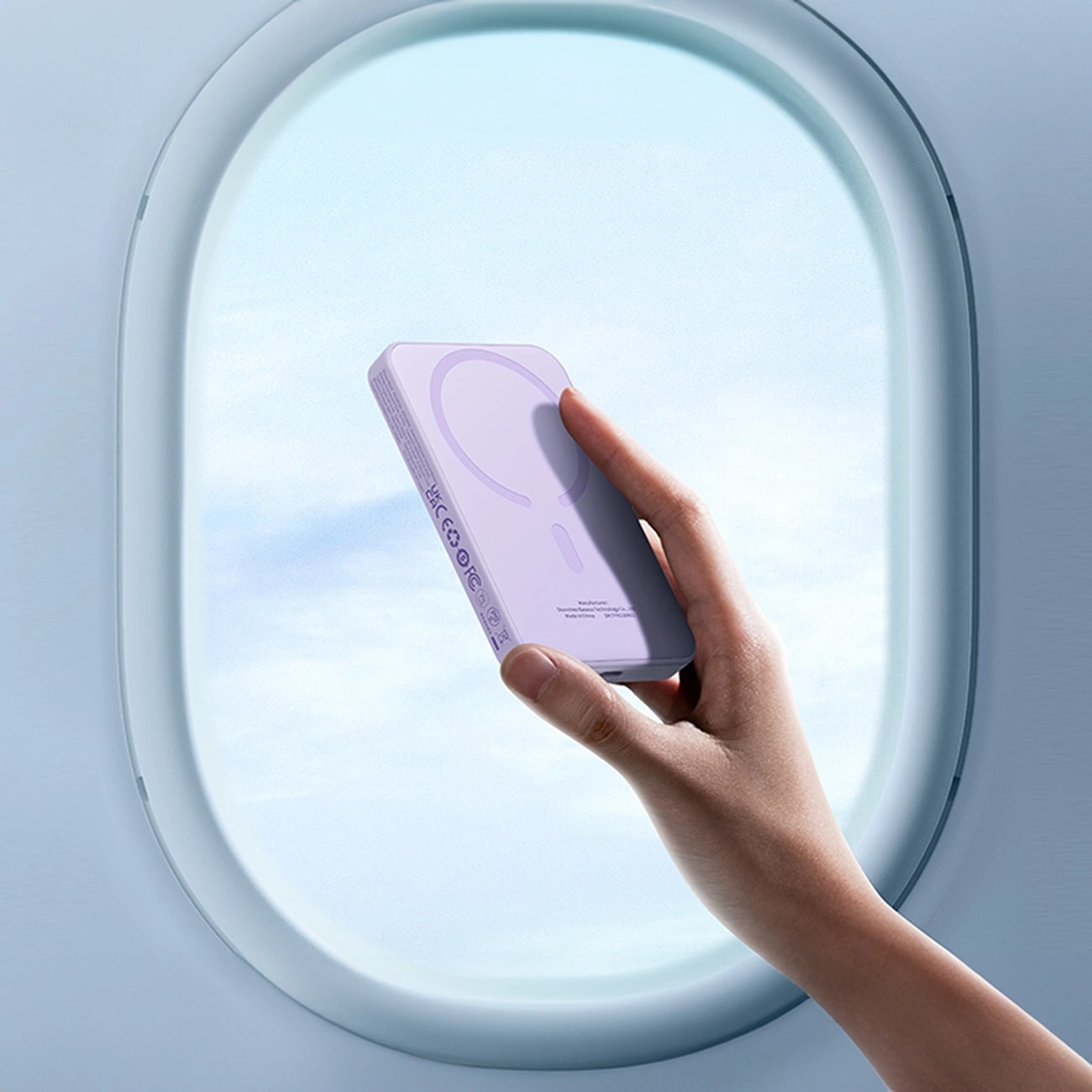 Baseus Magnetic Mini Ασύρματο MagSafe PowerBank 5000mAh 20W με Καλώδιο Type-C to Type-C - Purple - P10022107513-00