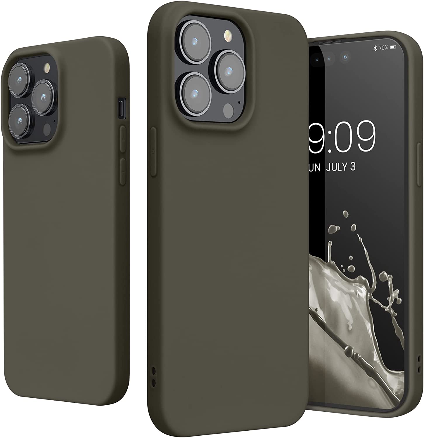 KW iPhone 14 Pro Max Λεπτή Θήκη Σιλικόνης TPU - Olive Green Matte - 59078.101