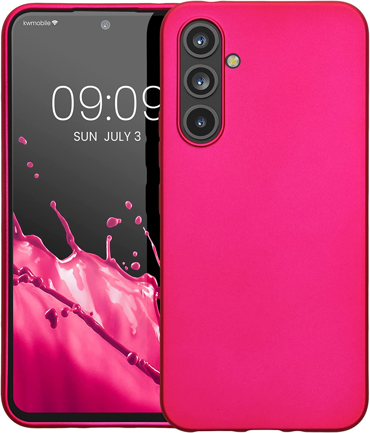 KW Samsung Galaxy A54 5G Θήκη Σιλικόνης TPU - Metallic Pink - 60797.65
