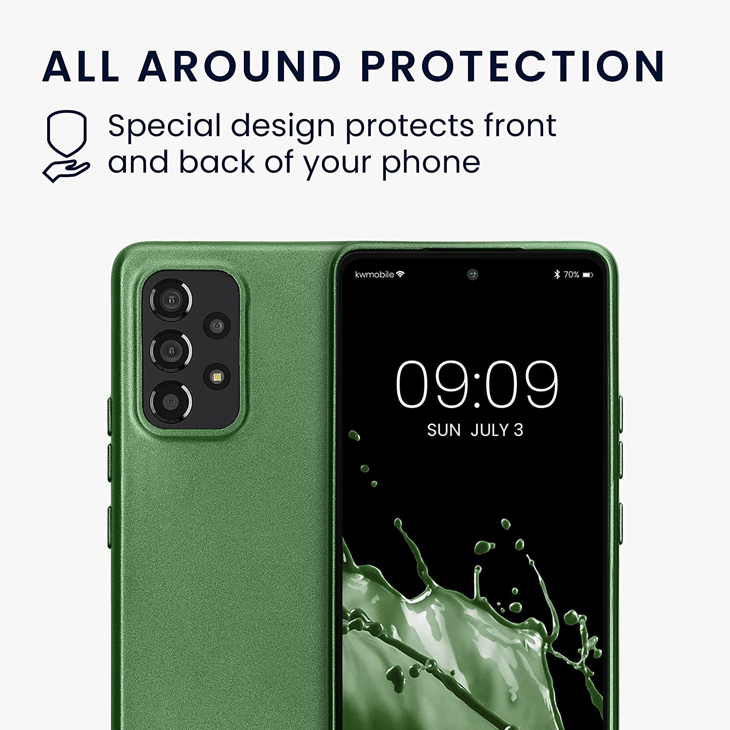 KW Samsung Galaxy A53 5G Θήκη Σιλικόνης TPU - Metallic Forest Green - 58019.233