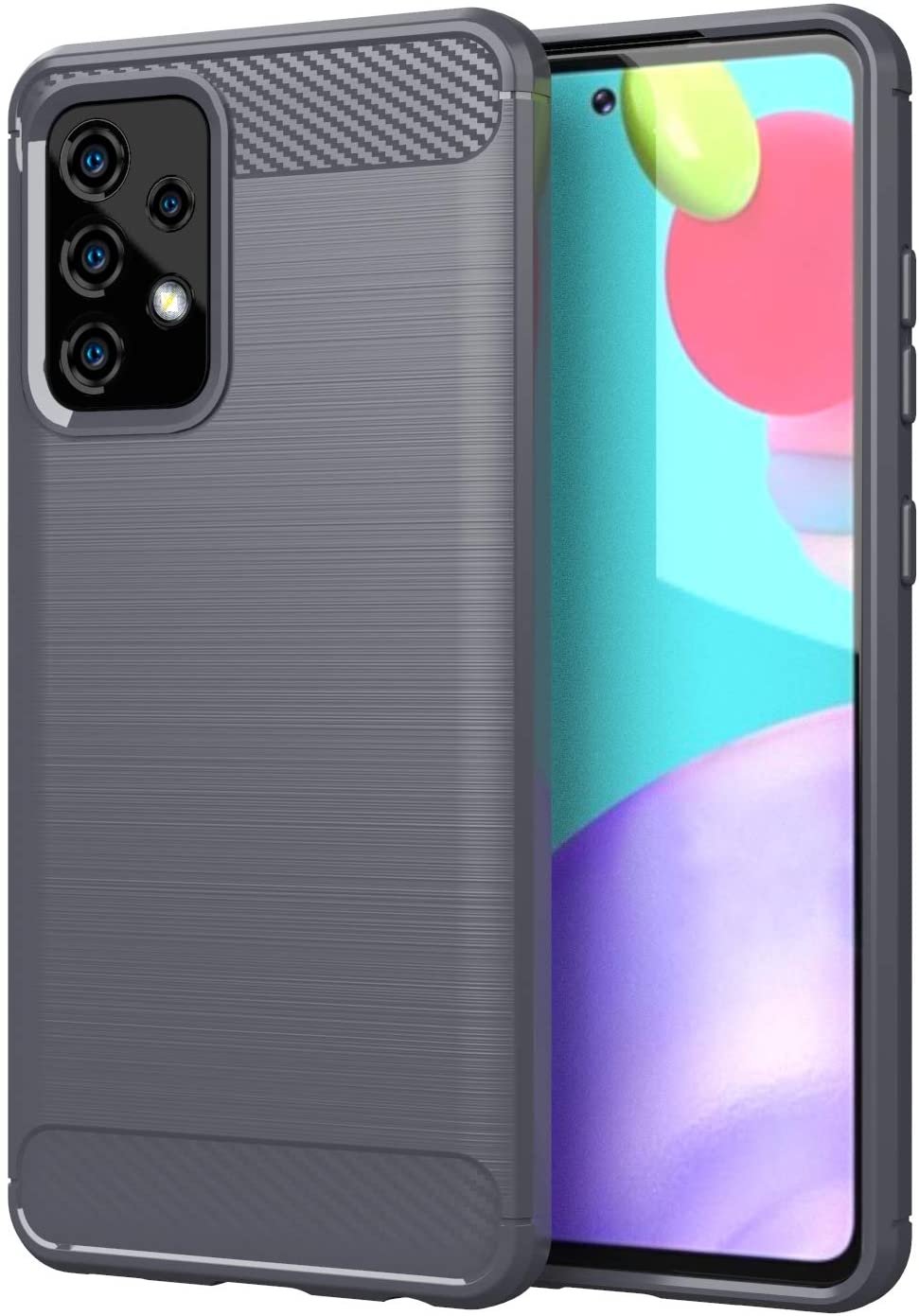Cadorabo Samsung Galaxy A72 / A72 5G Θήκη Rugged Carbon TPU - Brushed Gray