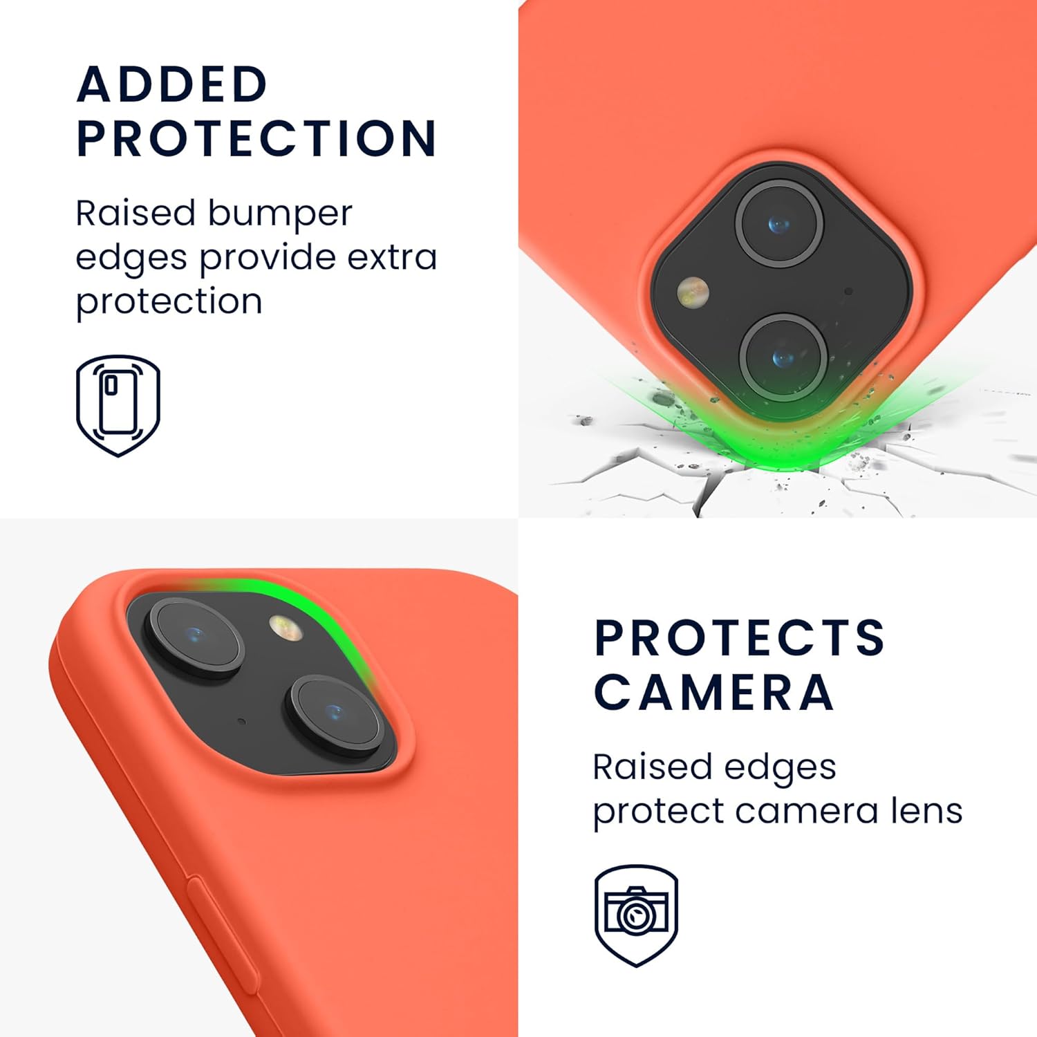 KW iPhone 15 Θήκη Σιλικόνης Rubberized TPU - Luminous Coral