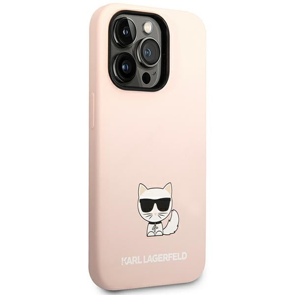 Karl Lagerfeld iPhone 14 Pro Max Silicone Choupette Body Θήκη Σιλικόνης - Light Pink - KLHCP14XSLCTPI
