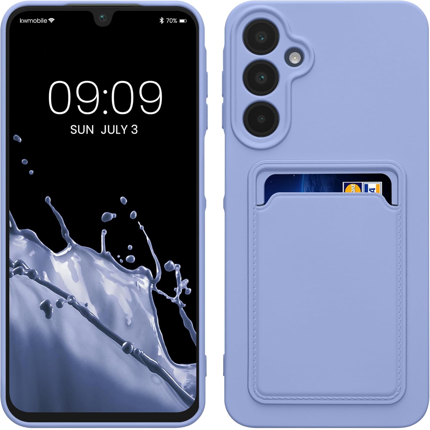 KW Samsung Galaxy A16 4G / A16 5G Θήκη Σιλικόνης TPU με Υποδοχή για Κάρτα - Lavender