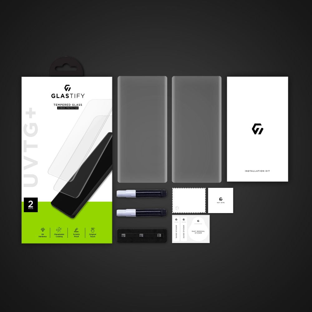Glastify Samsung Galaxy S22 Ultra UVTG+ 0.28mm 2.5D 9H Tempered Glass Αντιχαρακτικό Γυαλί Οθόνης - 2 Τεμάχια - Clear