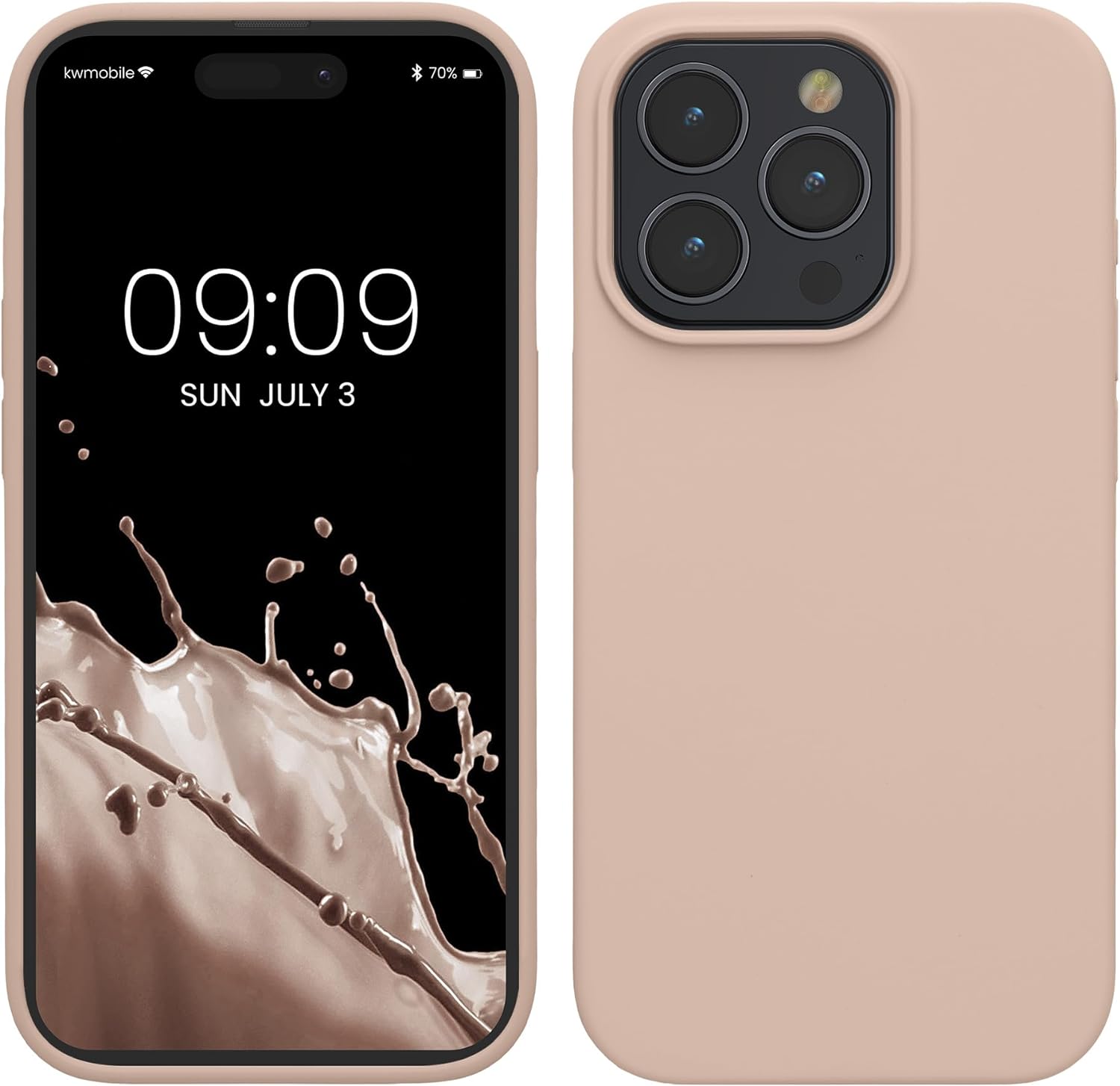 KW iPhone 15 Pro Θήκη Σιλικόνης Rubberized TPU - Coconut Swirl